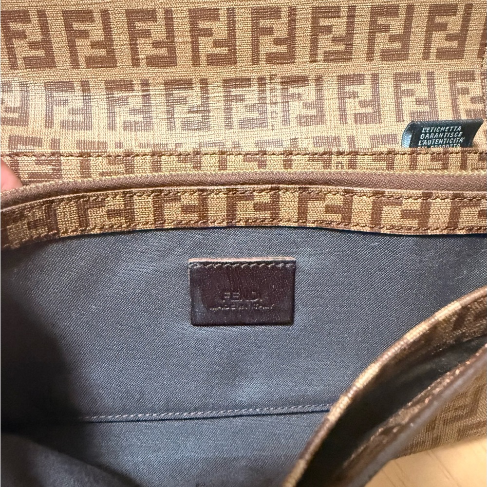 Fendi Monogram Brown Wallet with Gold Accent - Picture 11 of 15